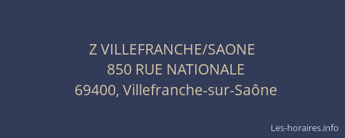 Z VILLEFRANCHE/SAONE