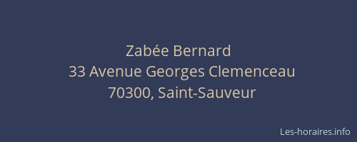 Zab&eacute;e Bernard