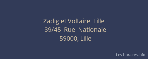 Zadig et Voltaire  Lille
