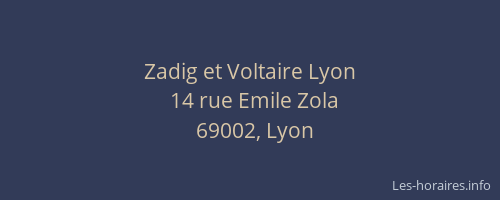 Zadig et Voltaire Lyon