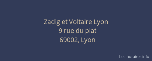 Zadig et Voltaire Lyon