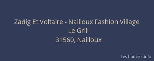 Zadig Et Voltaire - Nailloux Fashion Village