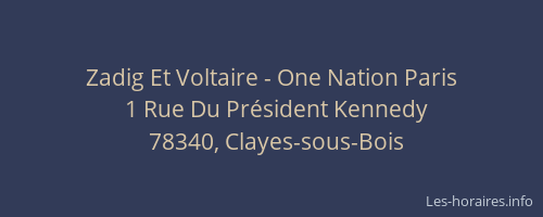 Zadig Et Voltaire - One Nation Paris