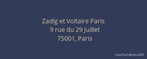 Zadig et Voltaire Paris