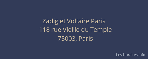 Zadig et Voltaire Paris