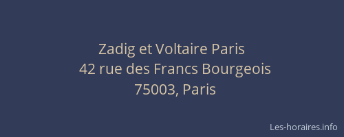 Zadig et Voltaire Paris