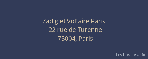 Zadig et Voltaire Paris