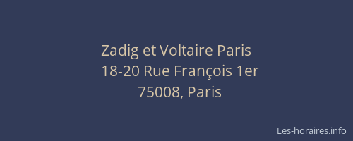 Zadig et Voltaire Paris