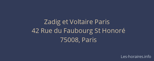 Zadig et Voltaire Paris