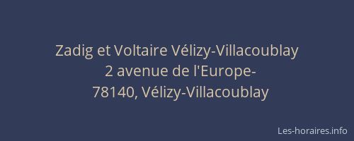 Zadig et Voltaire Vélizy-Villacoublay