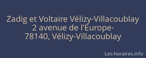 Zadig et Voltaire Vélizy-Villacoublay