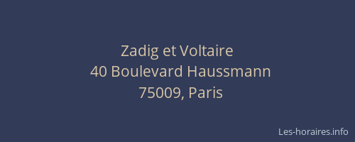 Zadig et Voltaire