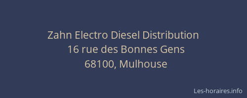 Zahn Electro Diesel Distribution