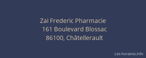 Zai Frederic Pharmacie