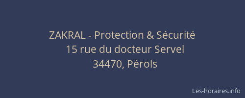 ZAKRAL - Protection & Sécurité