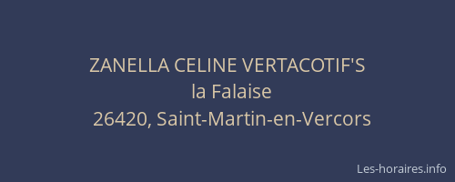 ZANELLA CELINE VERTACOTIF'S