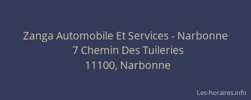 Zanga Automobile Et Services - Narbonne