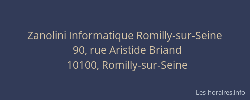 Zanolini Informatique Romilly-sur-Seine