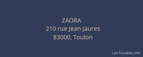 ZAORA