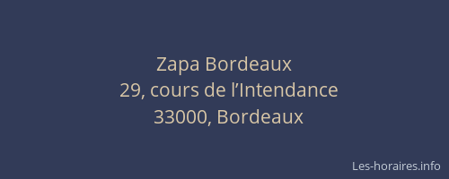 Zapa Bordeaux