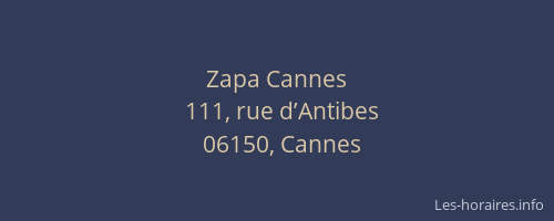 Zapa Cannes