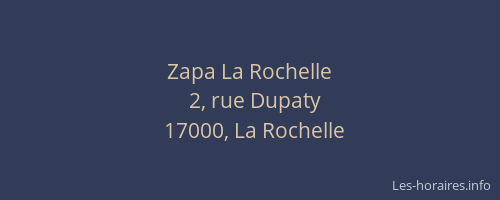 Zapa La Rochelle