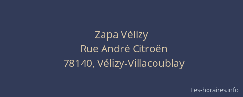 Zapa V&eacute;lizy