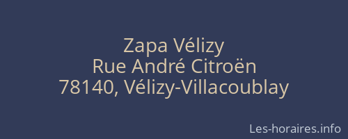 Zapa Vélizy