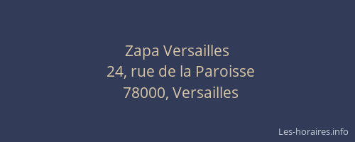 Zapa Versailles
