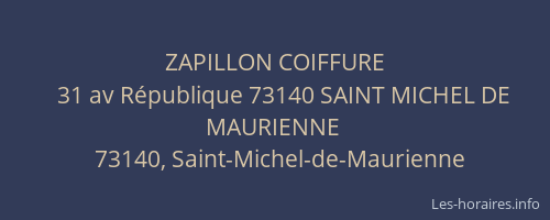 ZAPILLON COIFFURE