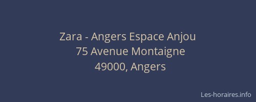 Zara - Angers Espace Anjou