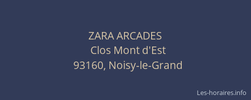 ZARA ARCADES