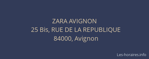 ZARA AVIGNON