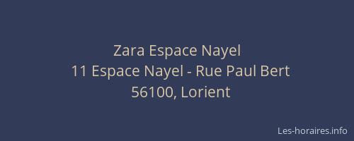 Zara Espace Nayel