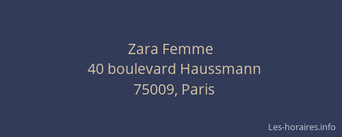 Zara Femme