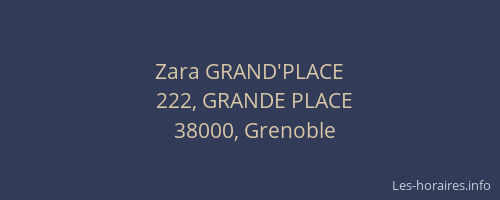Zara GRAND'PLACE