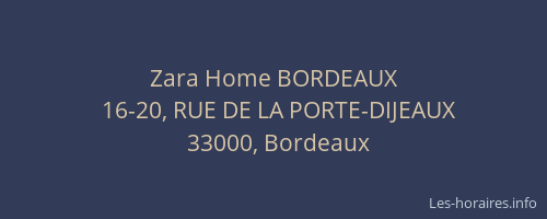 Zara Home BORDEAUX