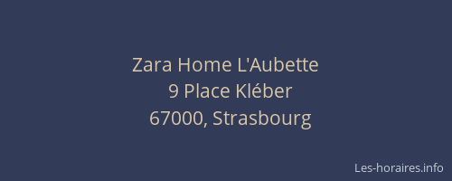 Zara Home L'Aubette