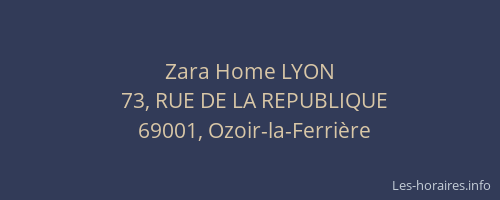 Zara Home LYON