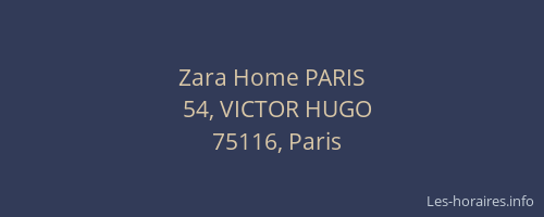 Zara Home PARIS