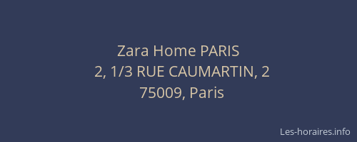 Zara Home PARIS