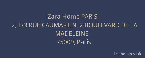 Zara Home PARIS
