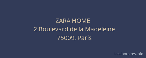 ZARA HOME