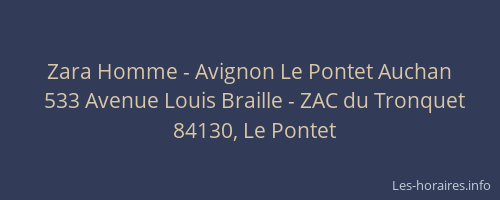 Zara Homme - Avignon Le Pontet Auchan