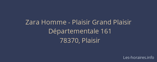Zara Homme - Plaisir Grand Plaisir