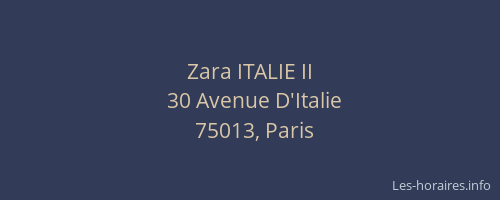 Zara ITALIE II