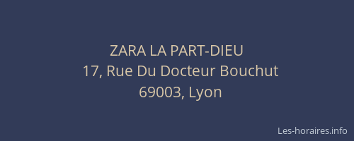 ZARA LA PART-DIEU