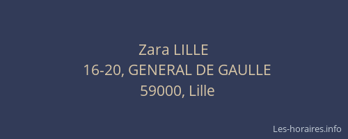Zara LILLE