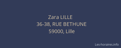 Zara LILLE