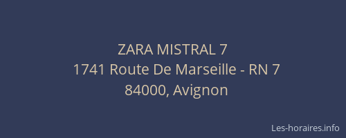 ZARA MISTRAL 7